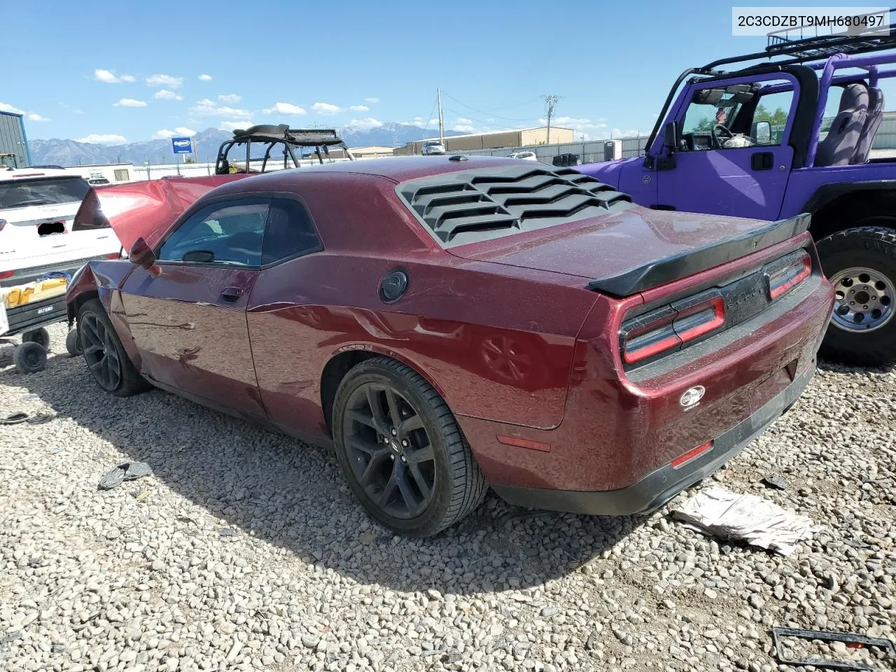 2021 Dodge Challenger R/T VIN: 2C3CDZBT9MH680497 Lot: 67534914