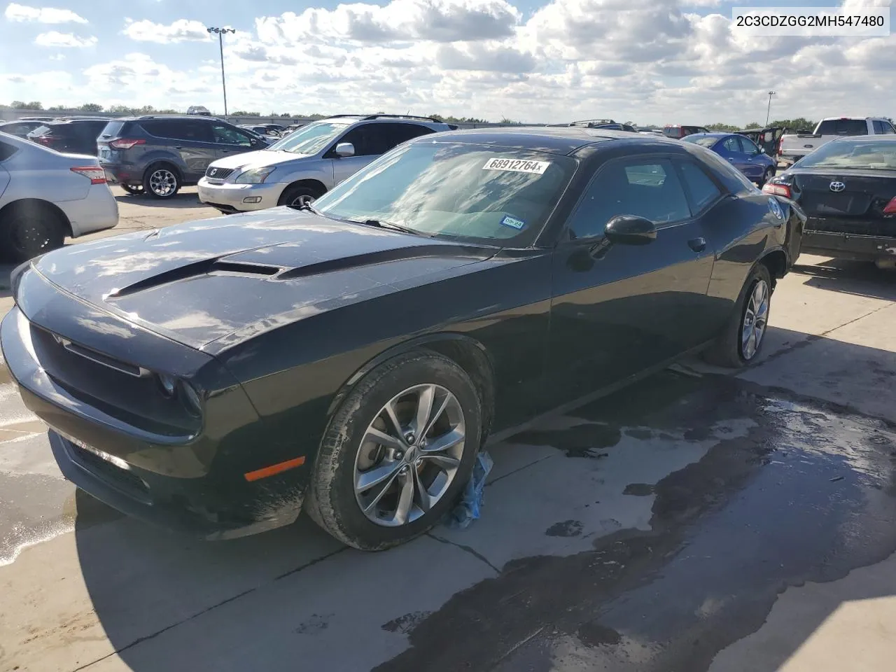 2021 Dodge Challenger Sxt VIN: 2C3CDZGG2MH547480 Lot: 68912764