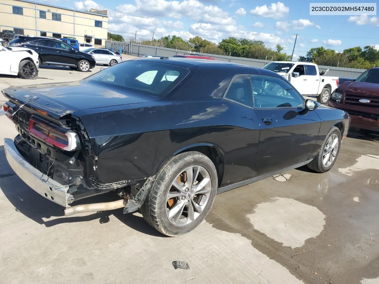 2021 Dodge Challenger Sxt VIN: 2C3CDZGG2MH547480 Lot: 68912764