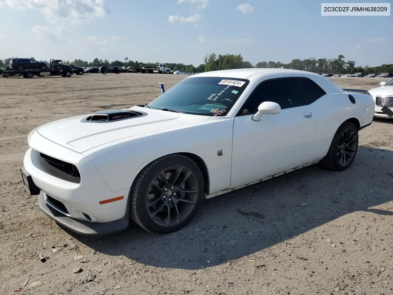 2021 Dodge Challenger R/T Scat Pack VIN: 2C3CDZFJ9MH638209 Lot: 69197424