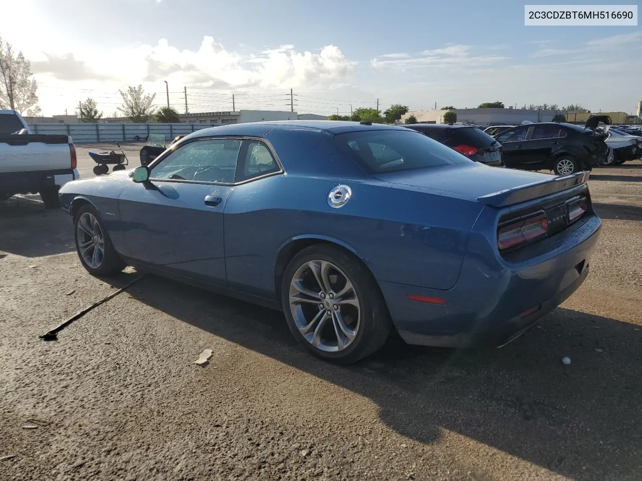 2021 Dodge Challenger R/T VIN: 2C3CDZBT6MH516690 Lot: 69641494