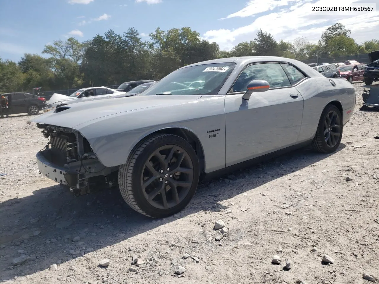 2021 Dodge Challenger R/T VIN: 2C3CDZBT8MH650567 Lot: 70040004