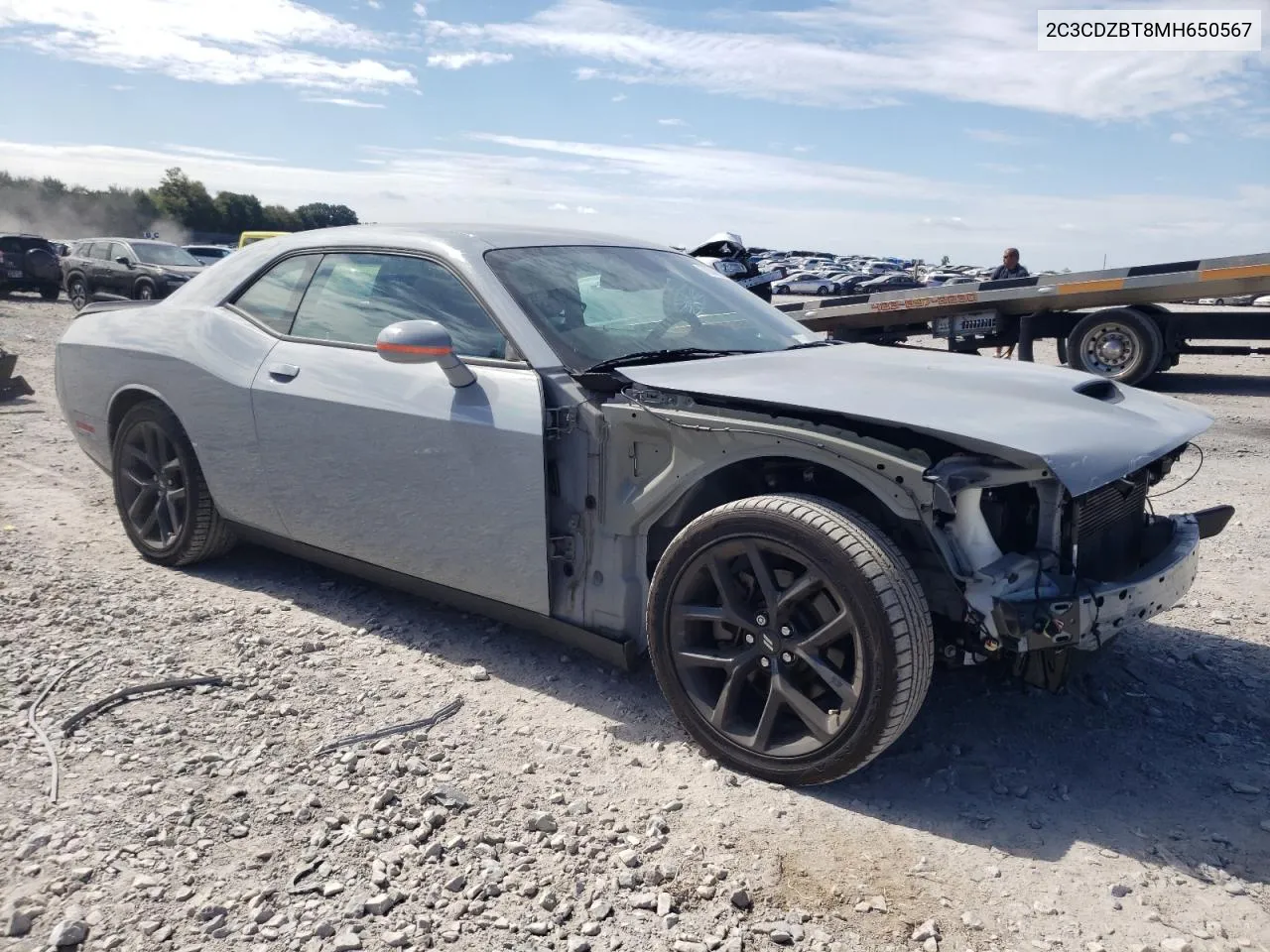 2021 Dodge Challenger R/T VIN: 2C3CDZBT8MH650567 Lot: 70040004