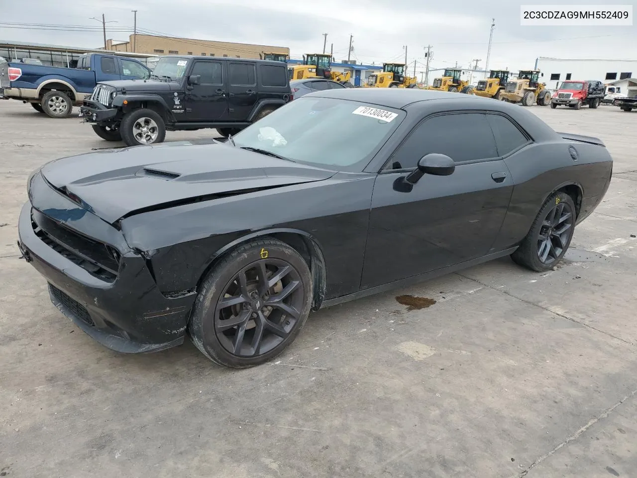 2021 Dodge Challenger Sxt VIN: 2C3CDZAG9MH552409 Lot: 70130034