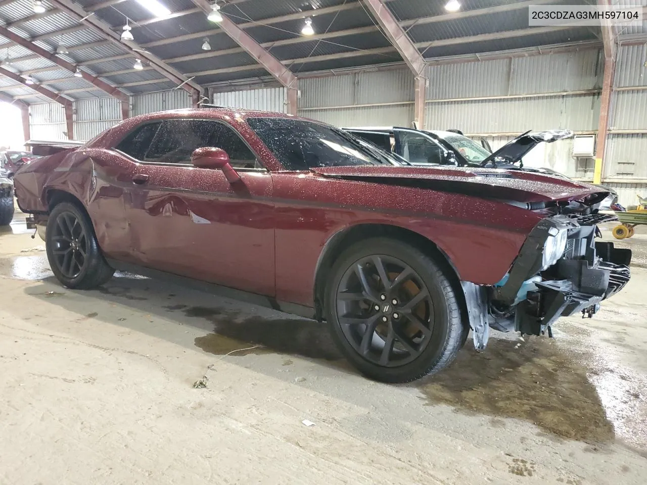 2021 Dodge Challenger Sxt VIN: 2C3CDZAG3MH597104 Lot: 70331424