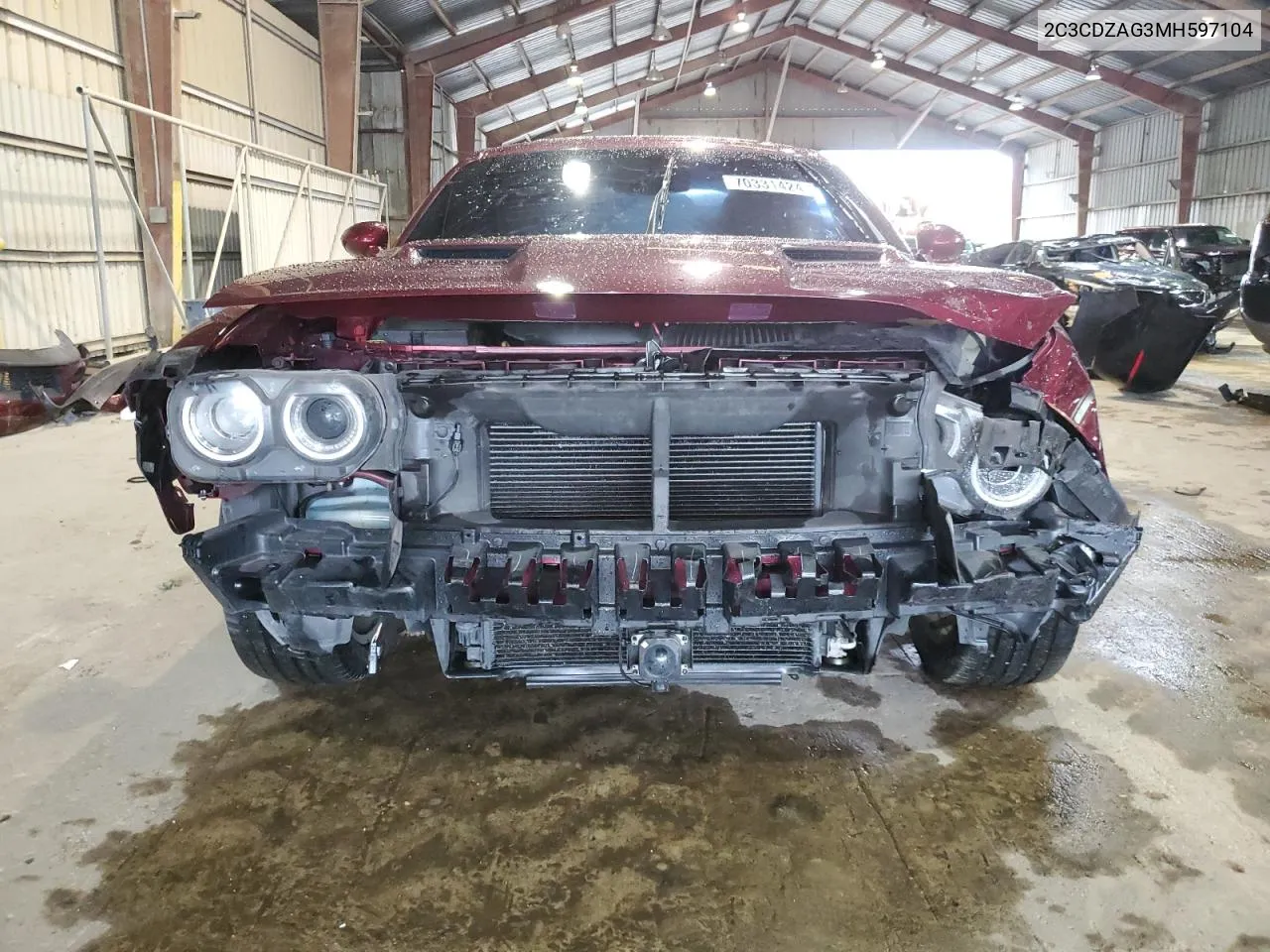 2021 Dodge Challenger Sxt VIN: 2C3CDZAG3MH597104 Lot: 70331424