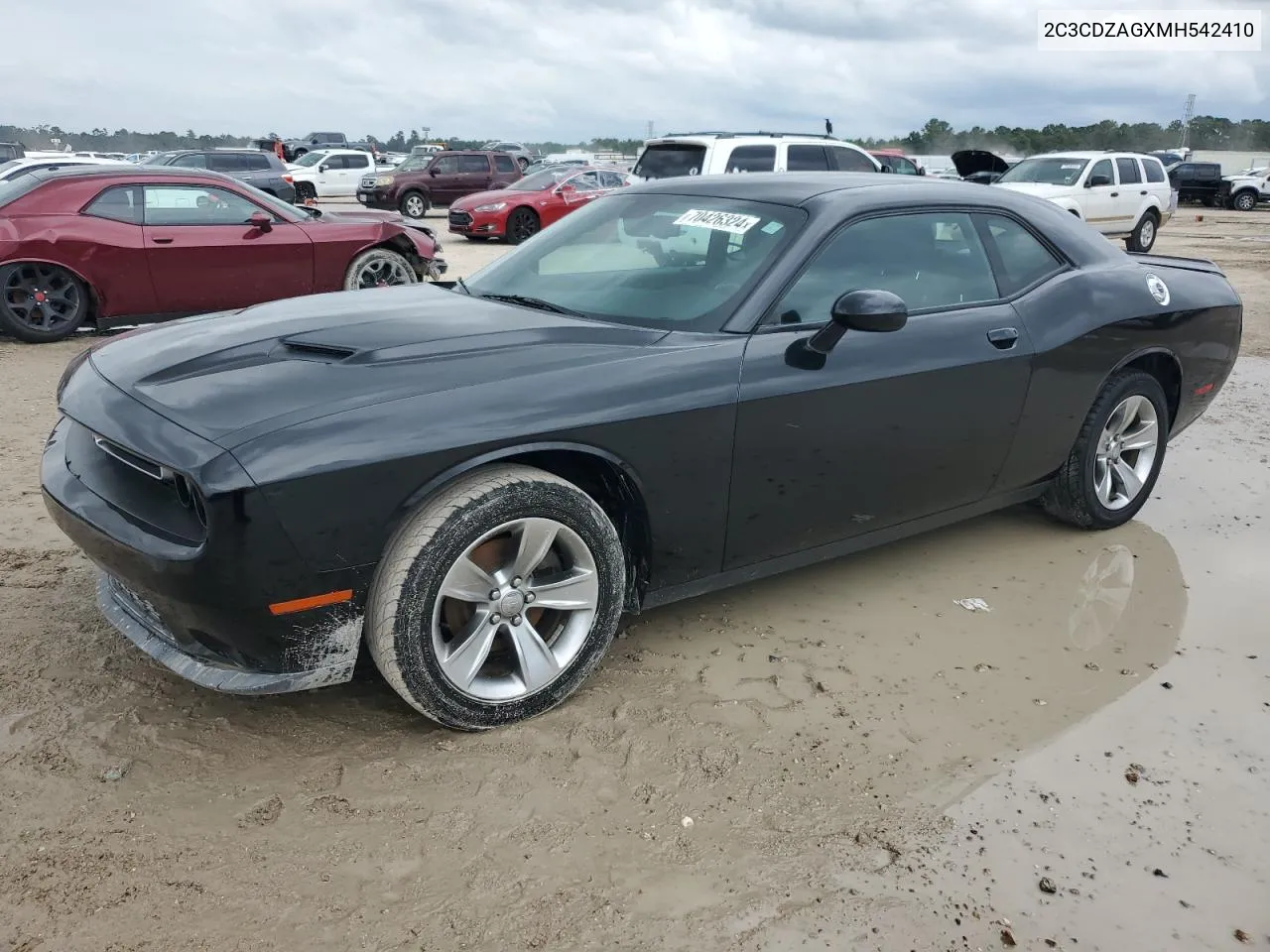 2021 Dodge Challenger Sxt VIN: 2C3CDZAGXMH542410 Lot: 70426324