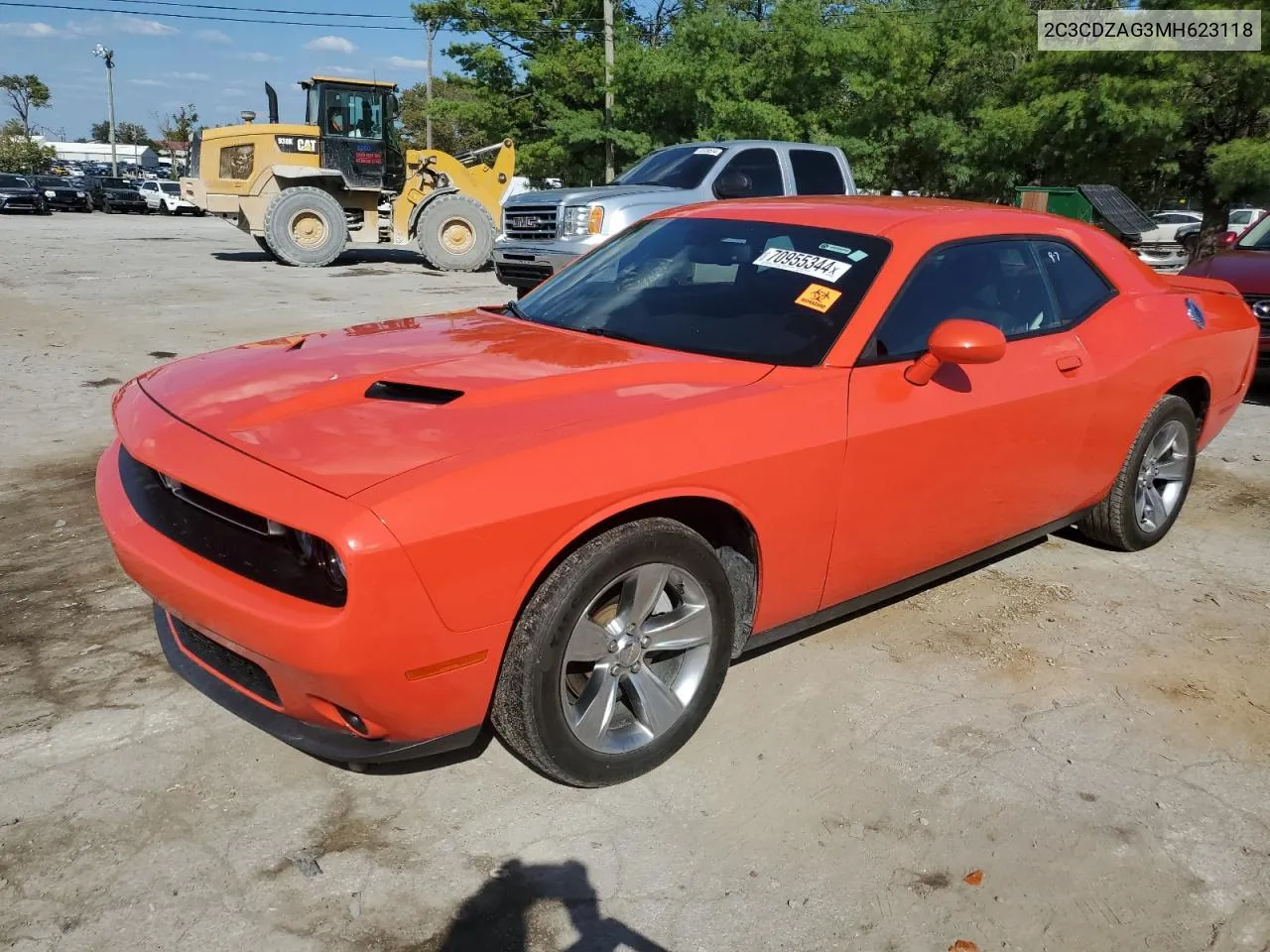 2021 Dodge Challenger Sxt VIN: 2C3CDZAG3MH623118 Lot: 70955344