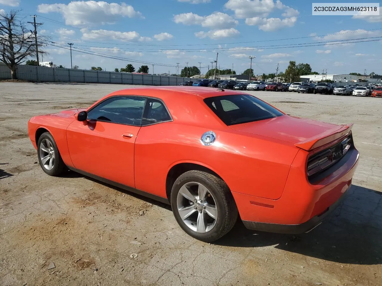 2021 Dodge Challenger Sxt VIN: 2C3CDZAG3MH623118 Lot: 70955344