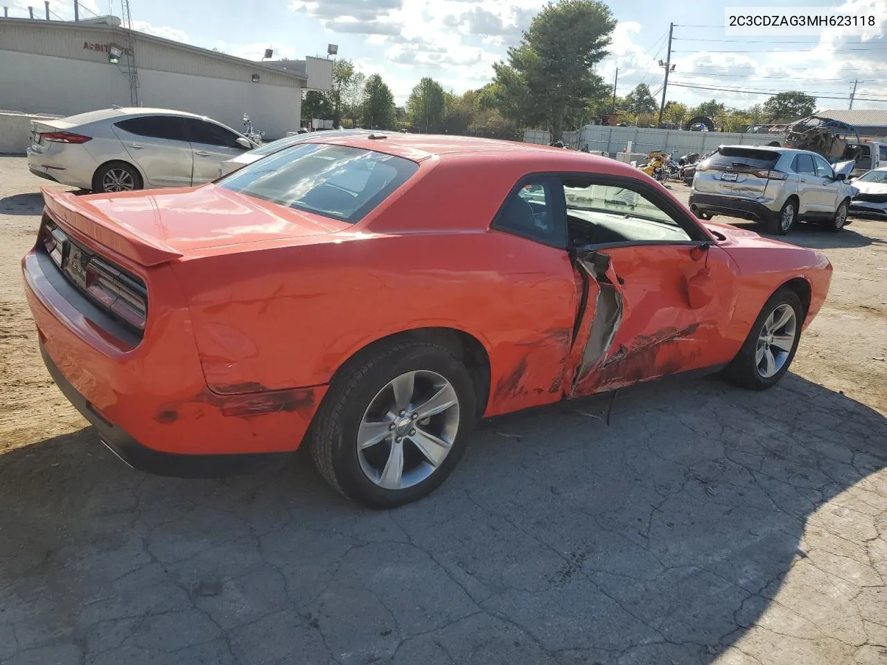 2021 Dodge Challenger Sxt VIN: 2C3CDZAG3MH623118 Lot: 70955344