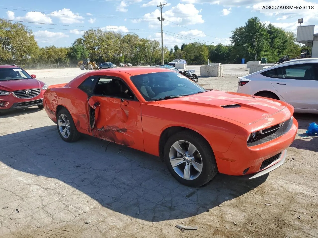 2021 Dodge Challenger Sxt VIN: 2C3CDZAG3MH623118 Lot: 70955344