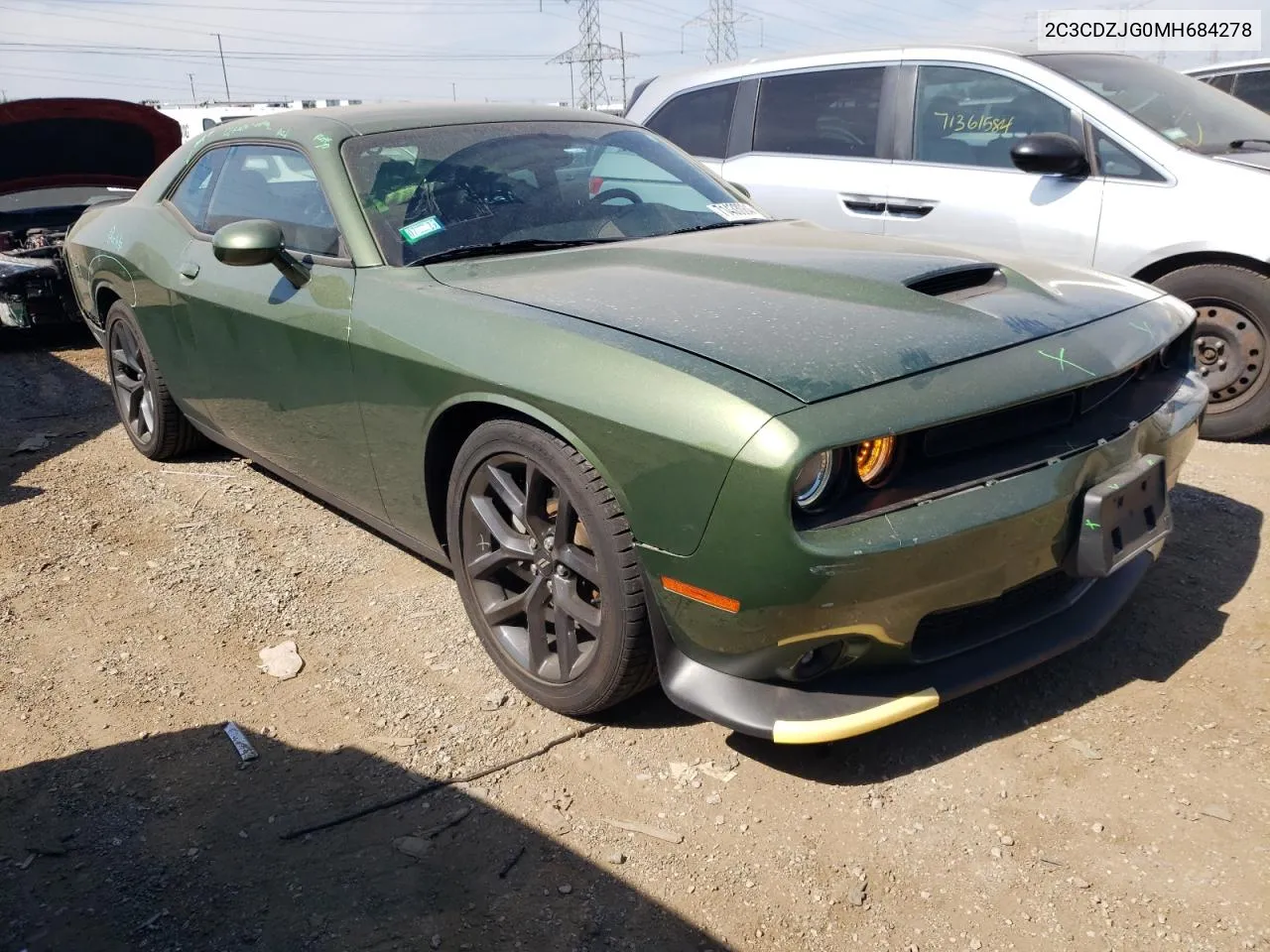 2021 Dodge Challenger Gt VIN: 2C3CDZJG0MH684278 Lot: 71433084