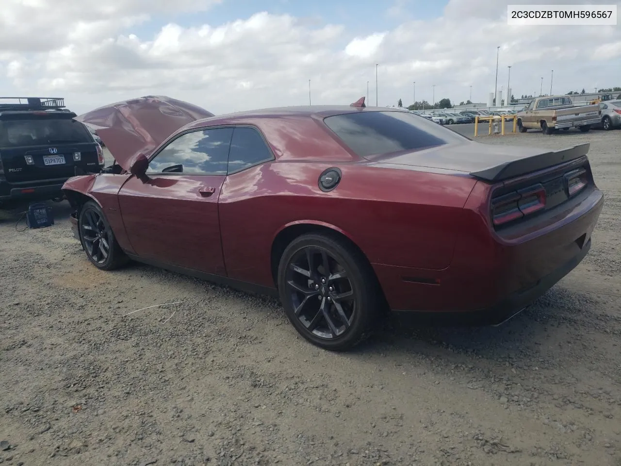 2021 Dodge Challenger R/T VIN: 2C3CDZBT0MH596567 Lot: 71614004