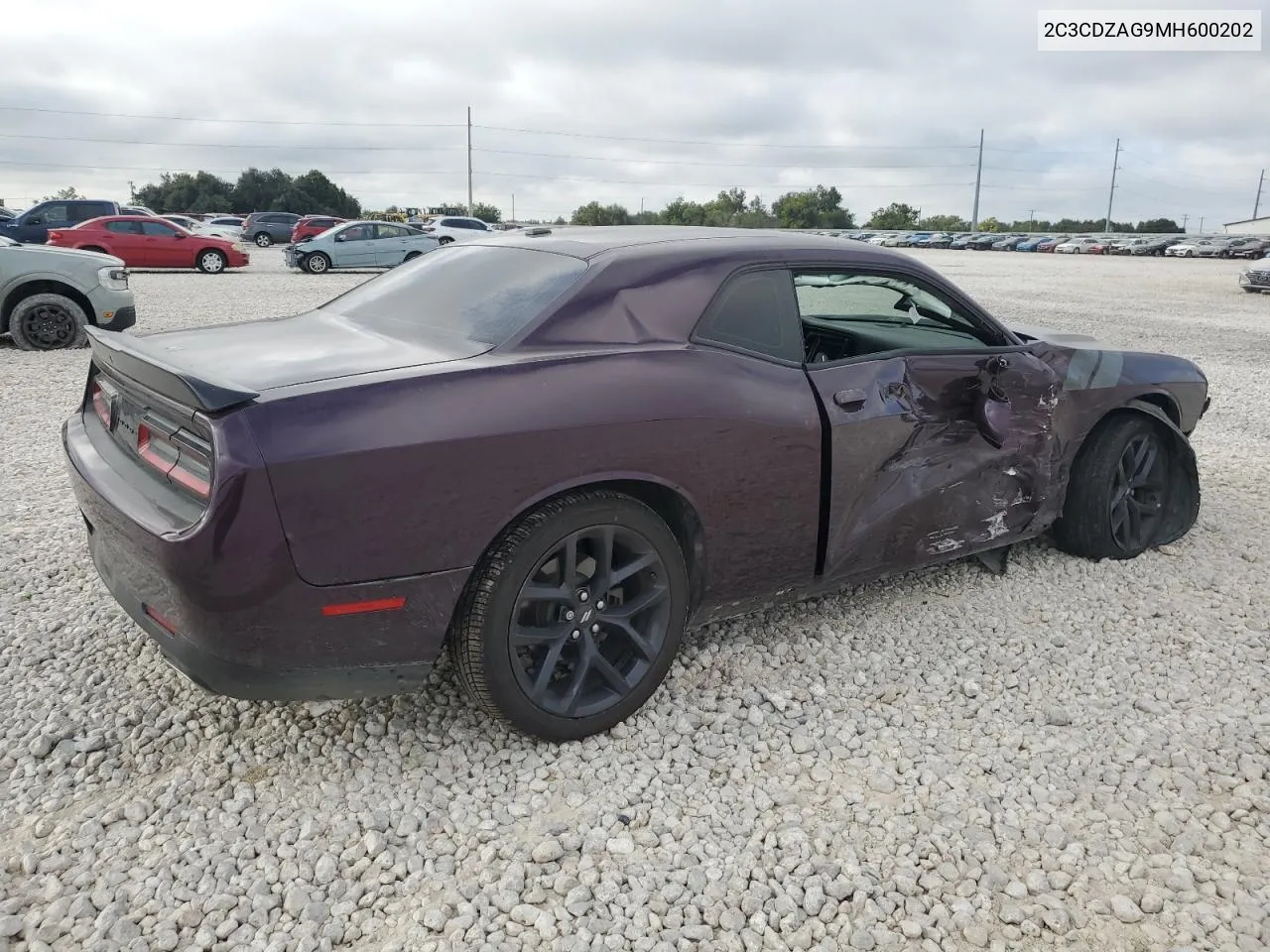 2021 Dodge Challenger Sxt VIN: 2C3CDZAG9MH600202 Lot: 72391284