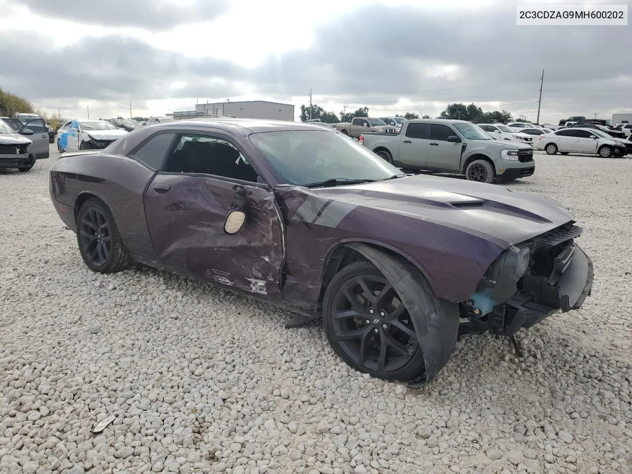 2021 Dodge Challenger Sxt VIN: 2C3CDZAG9MH600202 Lot: 72391284