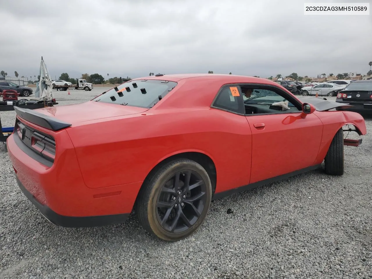 2021 Dodge Challenger Sxt VIN: 2C3CDZAG3MH510589 Lot: 72558104