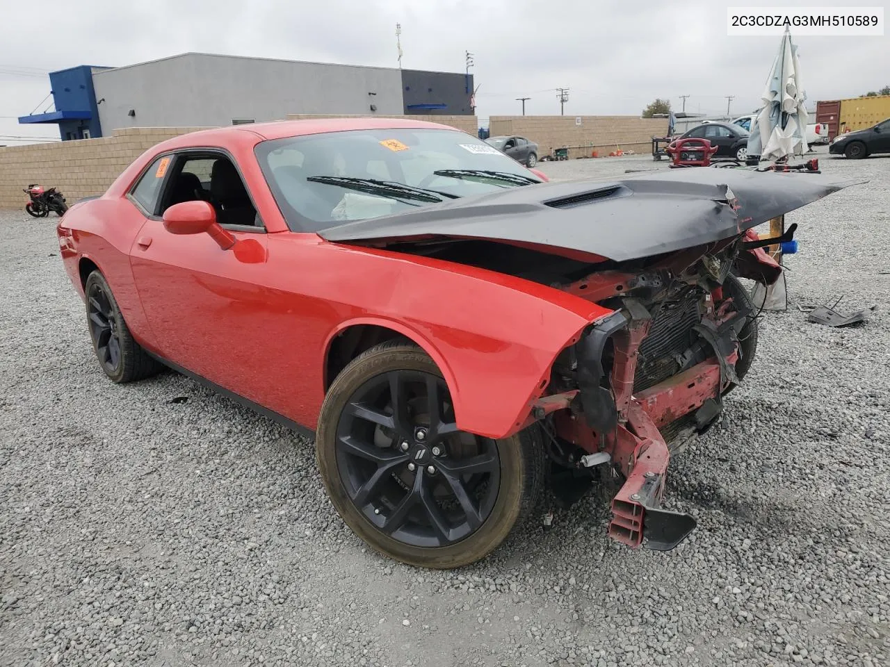 2021 Dodge Challenger Sxt VIN: 2C3CDZAG3MH510589 Lot: 72558104