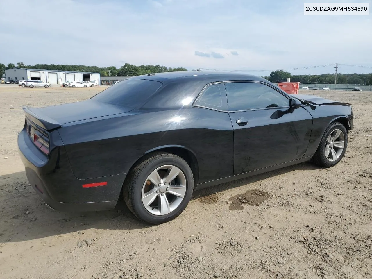 2021 Dodge Challenger Sxt VIN: 2C3CDZAG9MH534590 Lot: 72773214