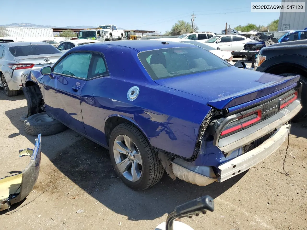 2021 Dodge Challenger Sxt VIN: 2C3CDZAG9MH547128 Lot: 72801074