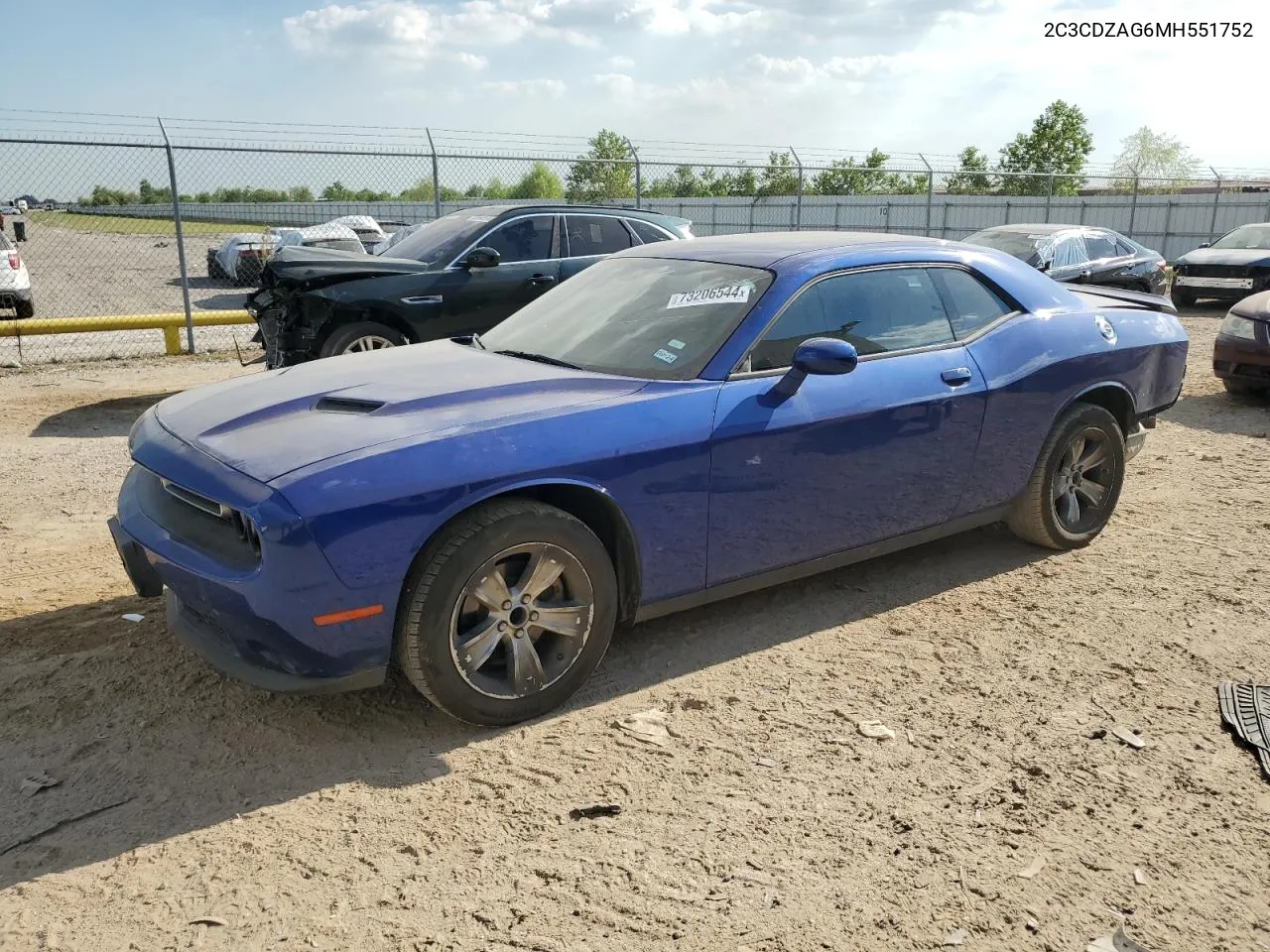 2021 Dodge Challenger Sxt VIN: 2C3CDZAG6MH551752 Lot: 73206544