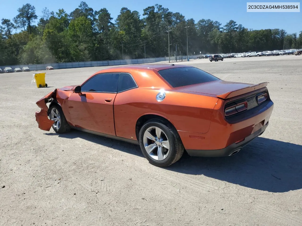 2021 Dodge Challenger Sxt VIN: 2C3CDZAG4MH538594 Lot: 73337744