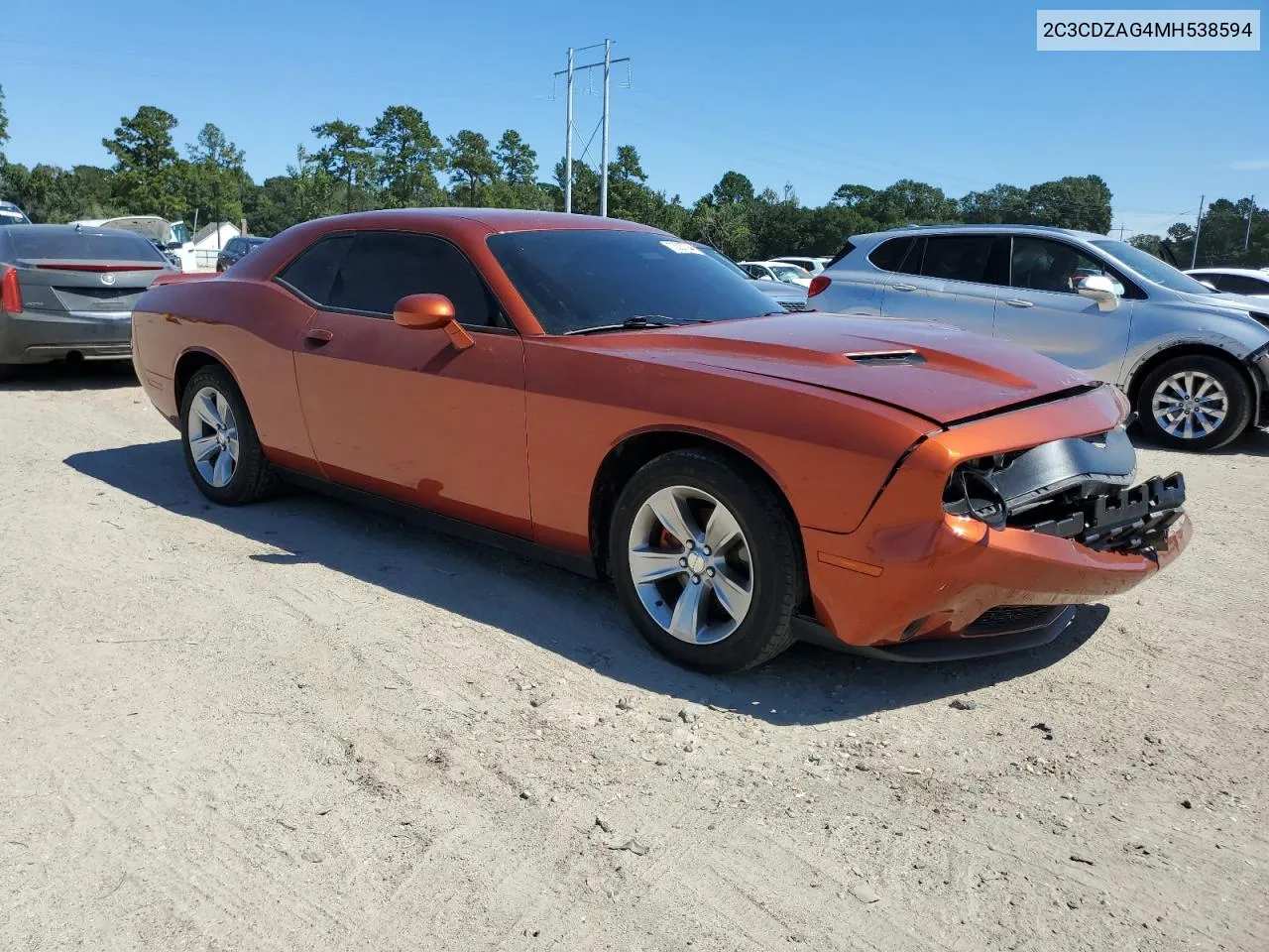 2021 Dodge Challenger Sxt VIN: 2C3CDZAG4MH538594 Lot: 73337744