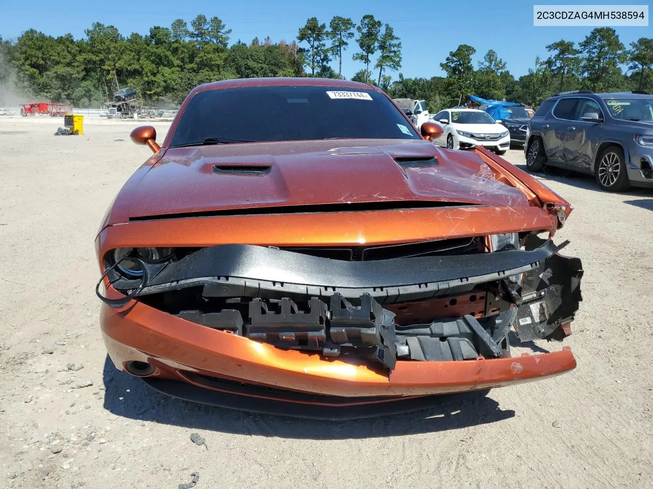 2021 Dodge Challenger Sxt VIN: 2C3CDZAG4MH538594 Lot: 73337744