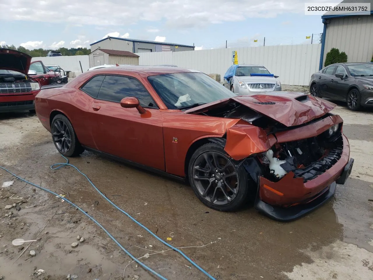 2021 Dodge Challenger R/T Scat Pack VIN: 2C3CDZFJ6MH631752 Lot: 73553084