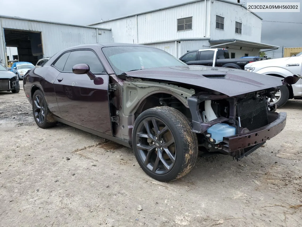 2021 Dodge Challenger Sxt VIN: 2C3CDZAG9MH560302 Lot: 73760954