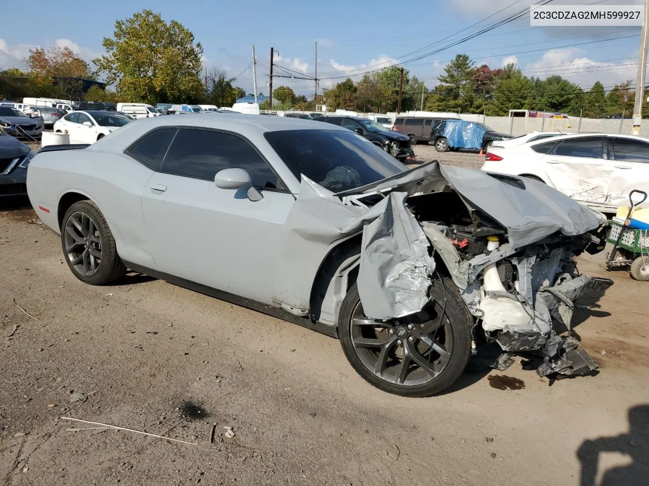 2021 Dodge Challenger Sxt VIN: 2C3CDZAG2MH599927 Lot: 74284934