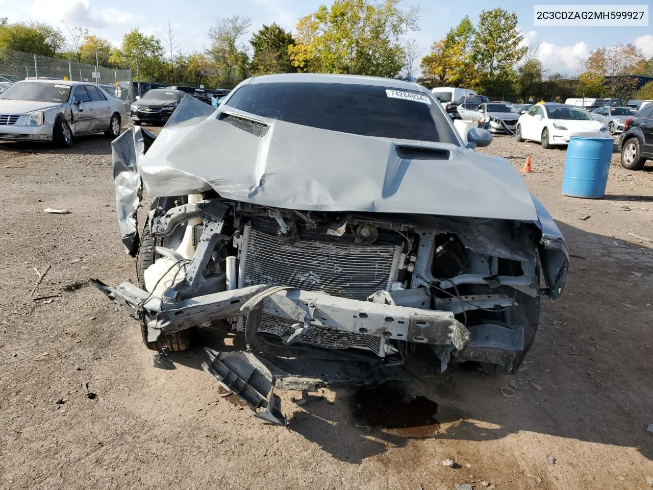 2021 Dodge Challenger Sxt VIN: 2C3CDZAG2MH599927 Lot: 74284934