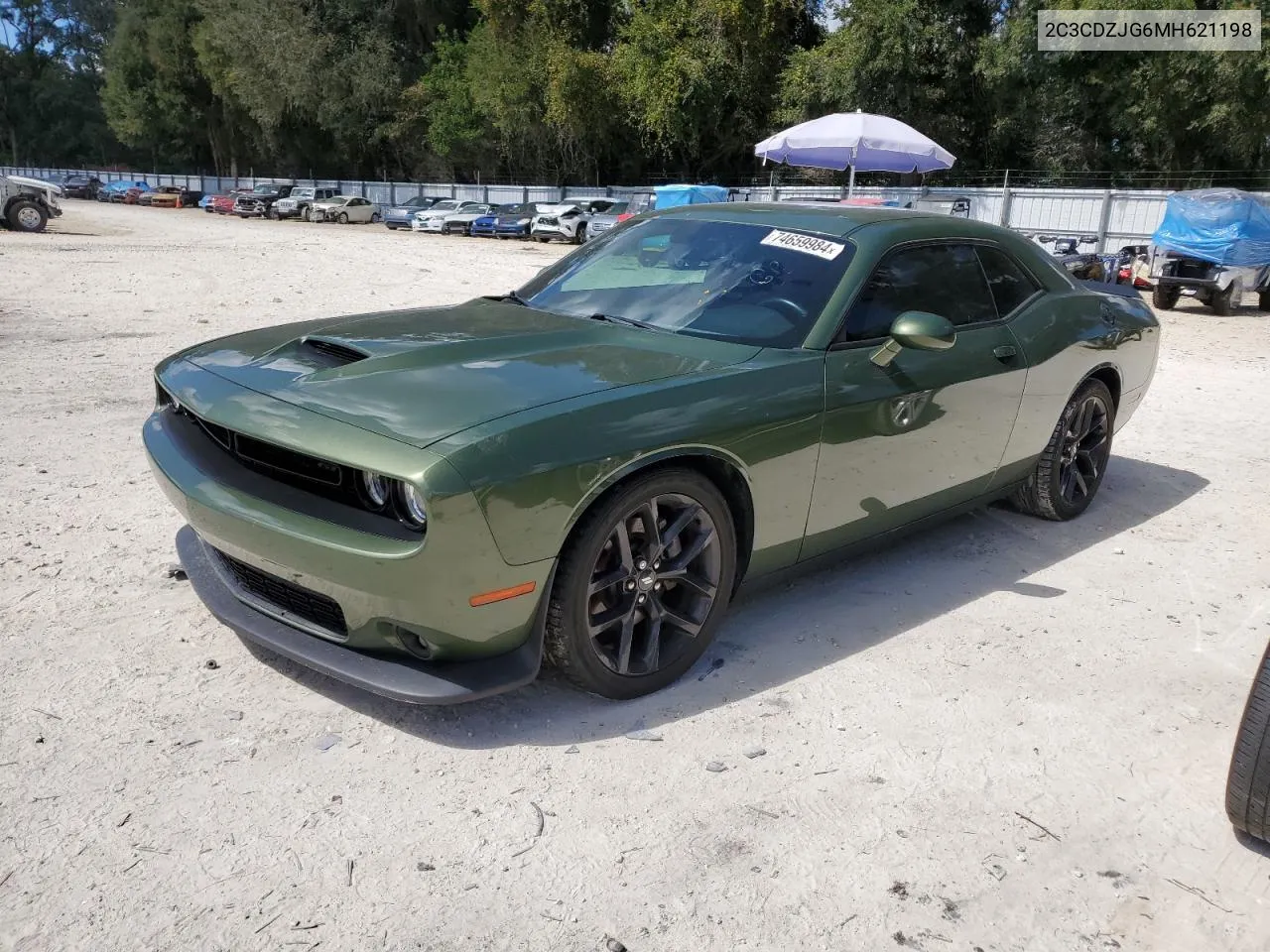 2021 Dodge Challenger Gt VIN: 2C3CDZJG6MH621198 Lot: 74659984