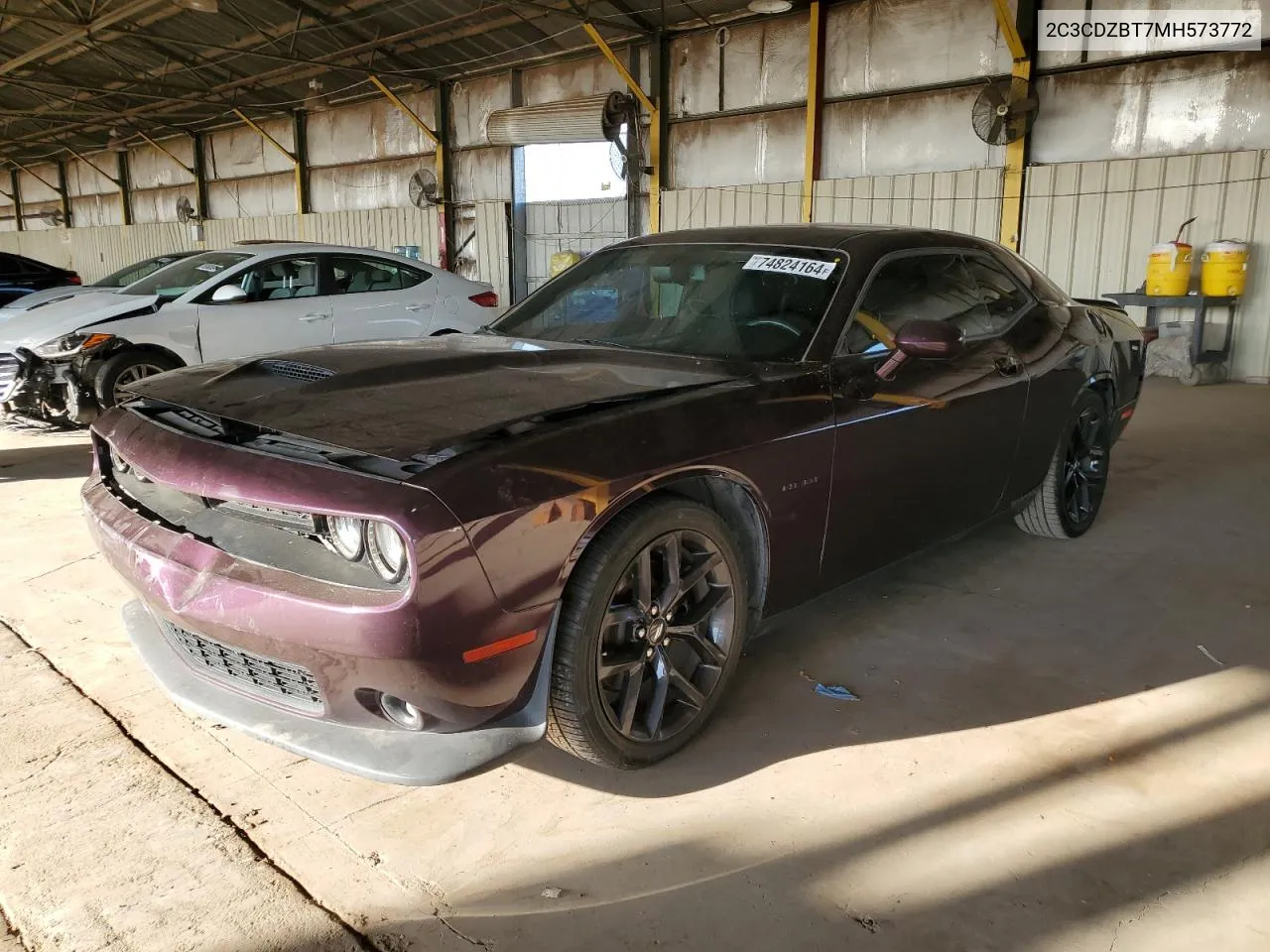 2021 Dodge Challenger R/T VIN: 2C3CDZBT7MH573772 Lot: 74824164