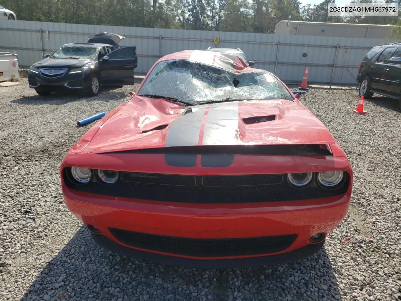 2021 Dodge Challenger Sxt VIN: 2C3CDZAG1MH567972 Lot: 74985774