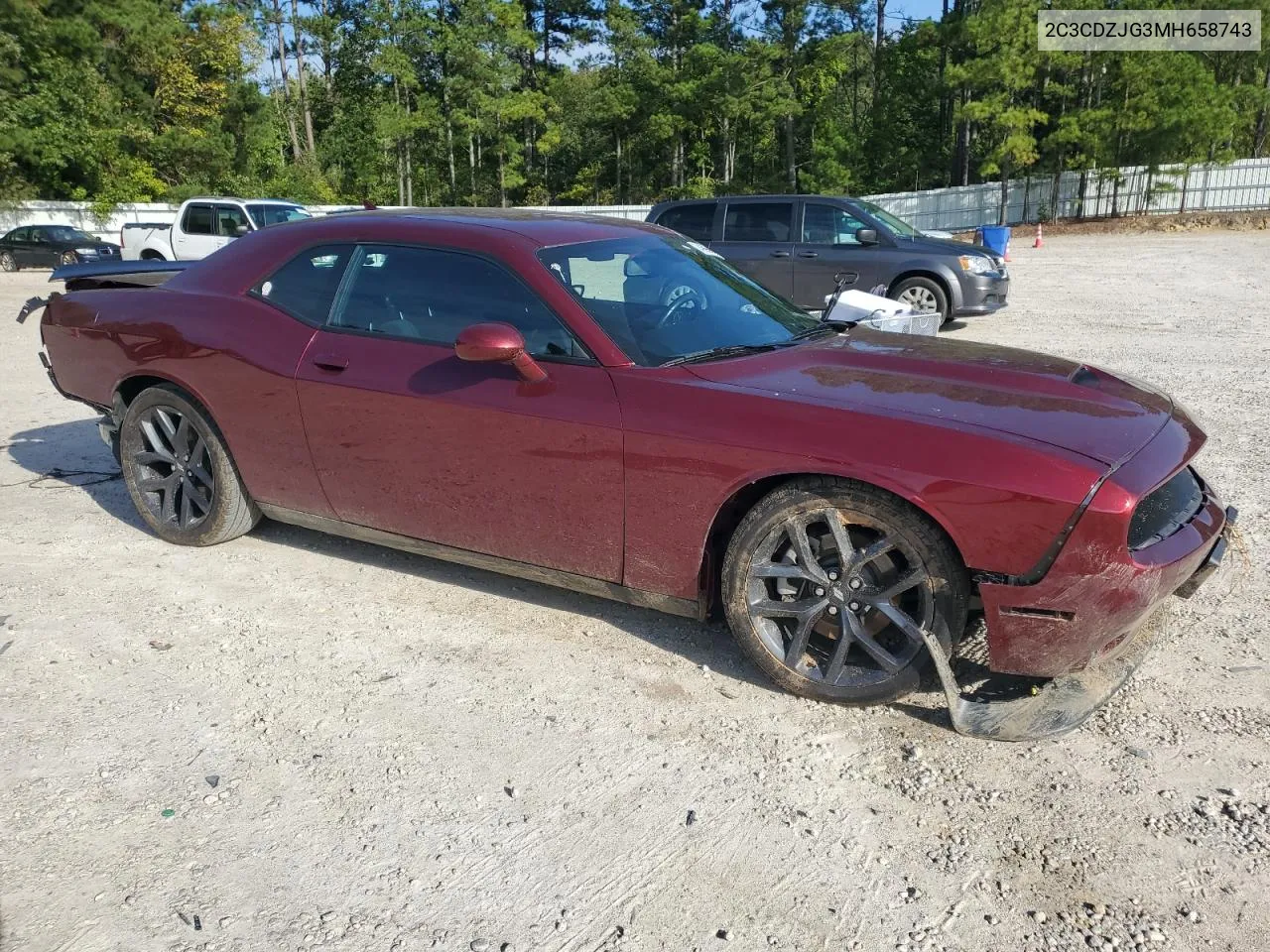 2021 Dodge Challenger Gt VIN: 2C3CDZJG3MH658743 Lot: 74995984