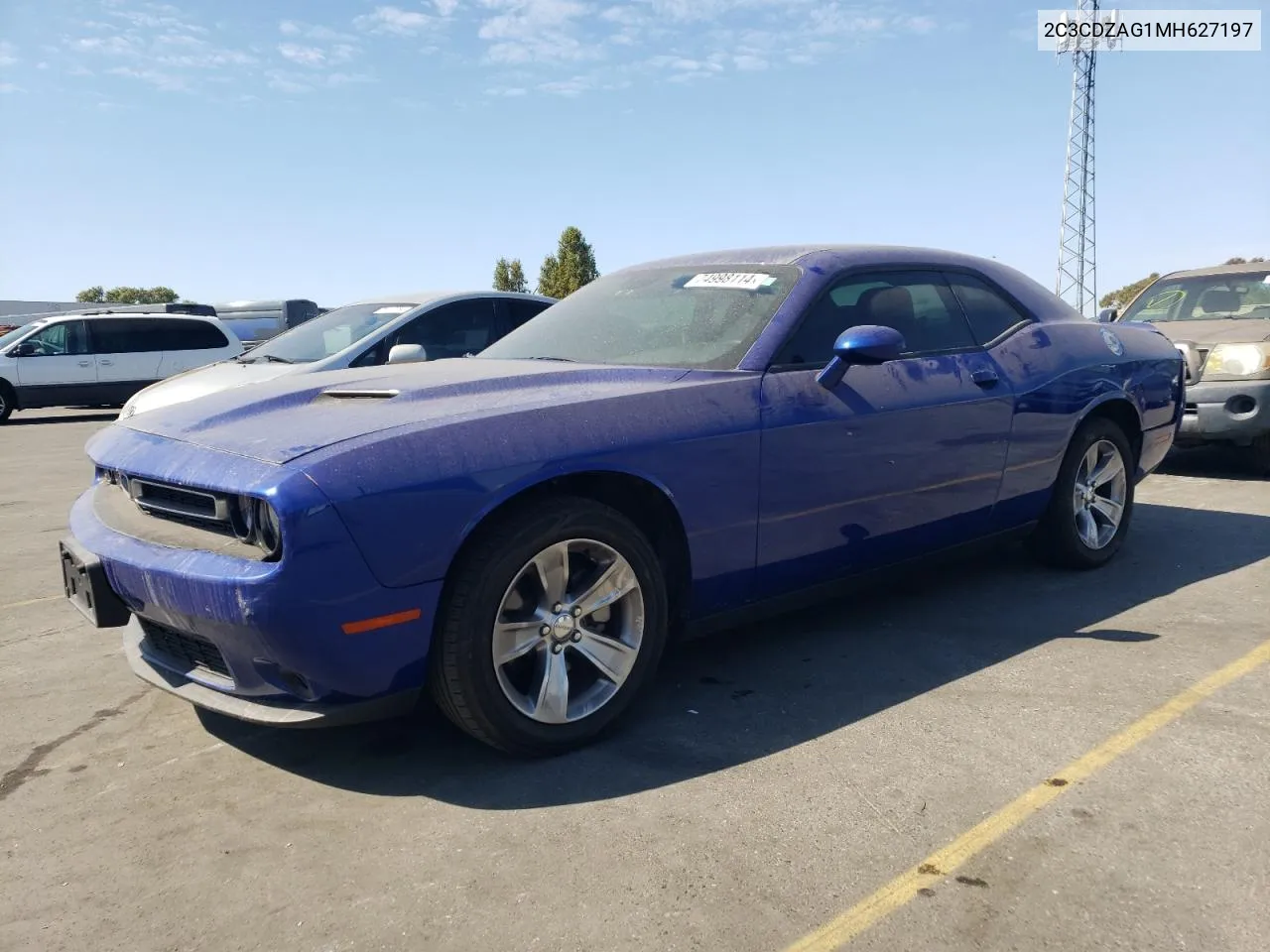 2021 Dodge Challenger Sxt VIN: 2C3CDZAG1MH627197 Lot: 74998114