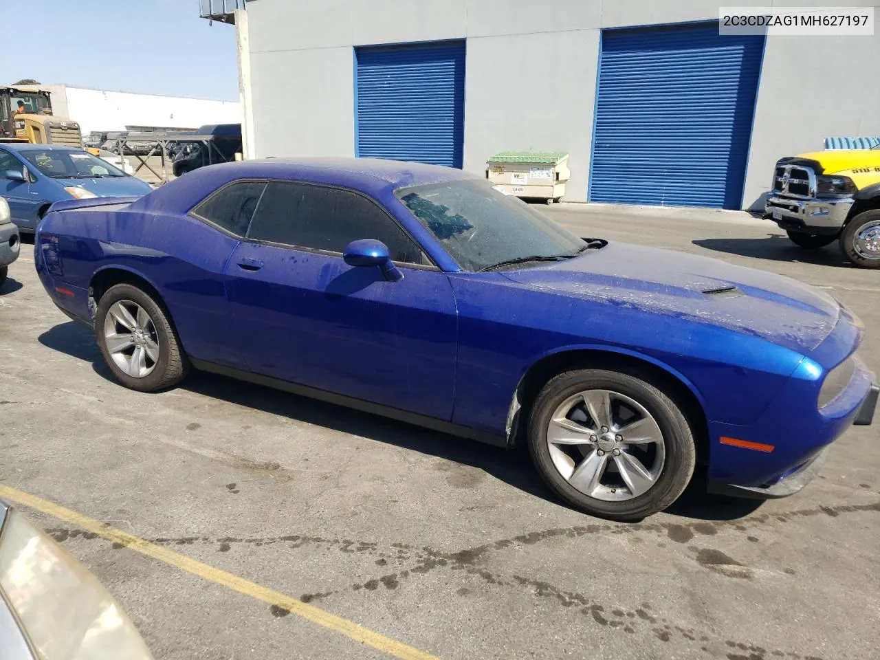 2021 Dodge Challenger Sxt VIN: 2C3CDZAG1MH627197 Lot: 74998114