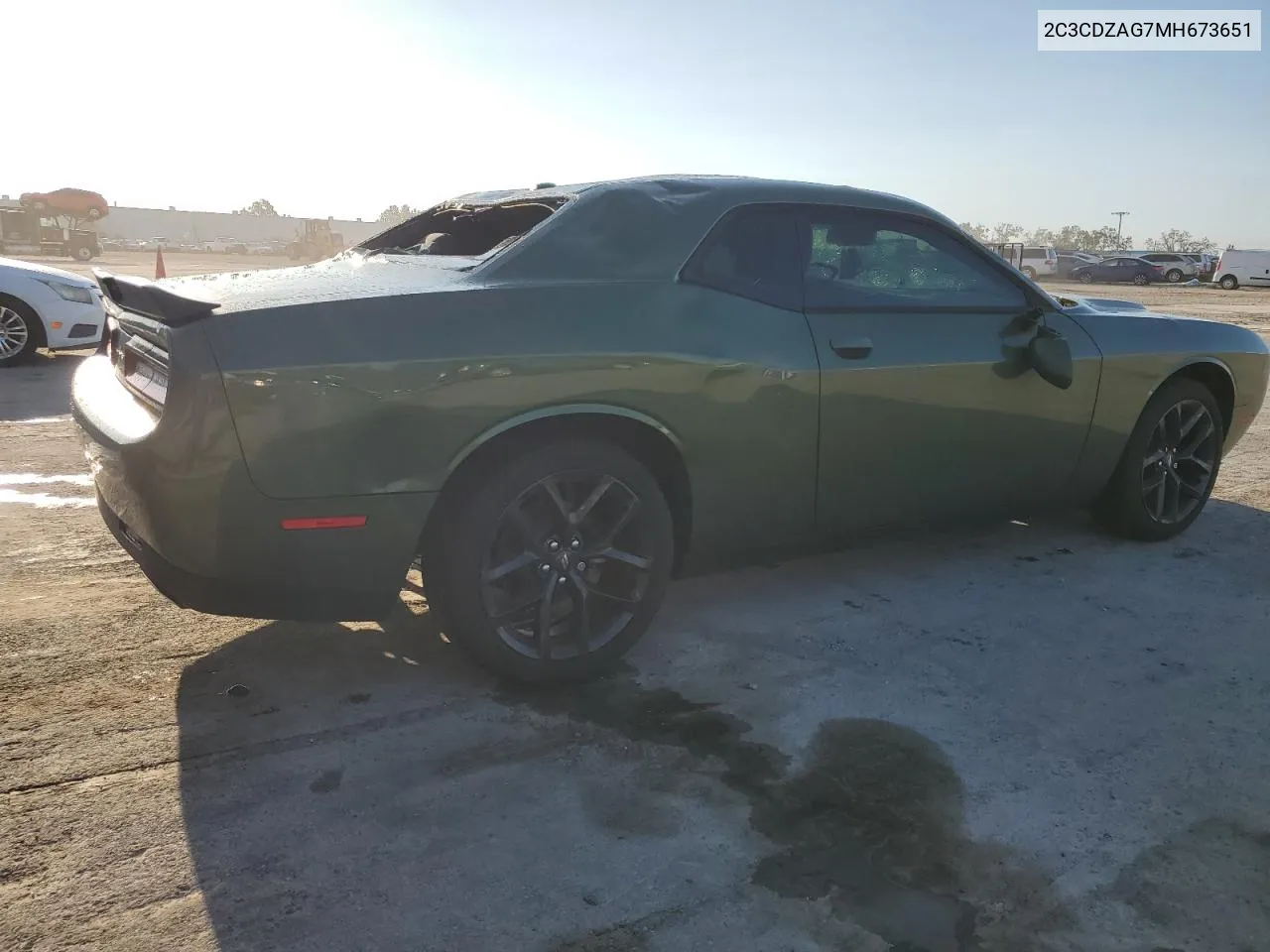 2021 Dodge Challenger Sxt VIN: 2C3CDZAG7MH673651 Lot: 75913344