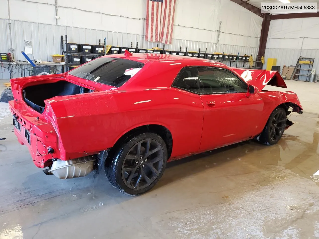 2021 Dodge Challenger Sxt VIN: 2C3CDZAG7MH506383 Lot: 75929534