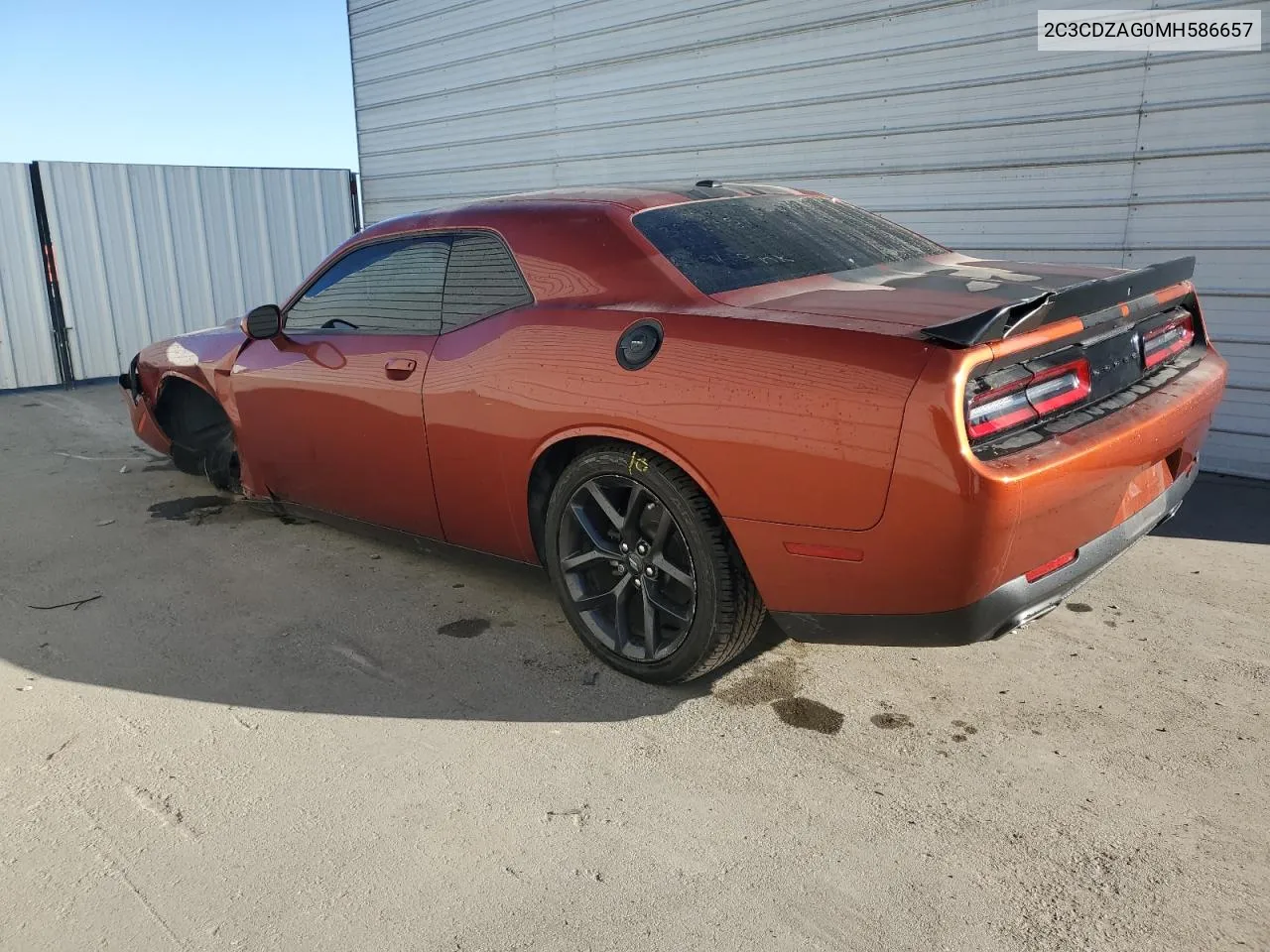 2021 Dodge Challenger Sxt VIN: 2C3CDZAG0MH586657 Lot: 75947414