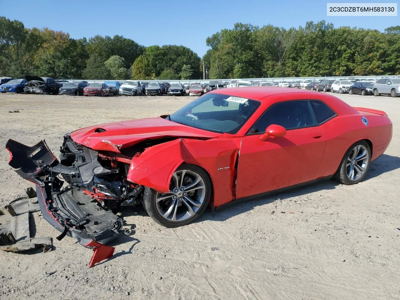 2021 Dodge Challenger R/T VIN: 2C3CDZBT6MH583130 Lot: 76095914