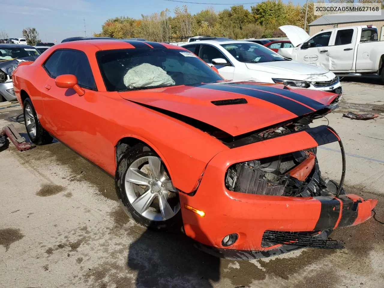 2021 Dodge Challenger Sxt VIN: 2C3CDZAG5MH627168 Lot: 77040804