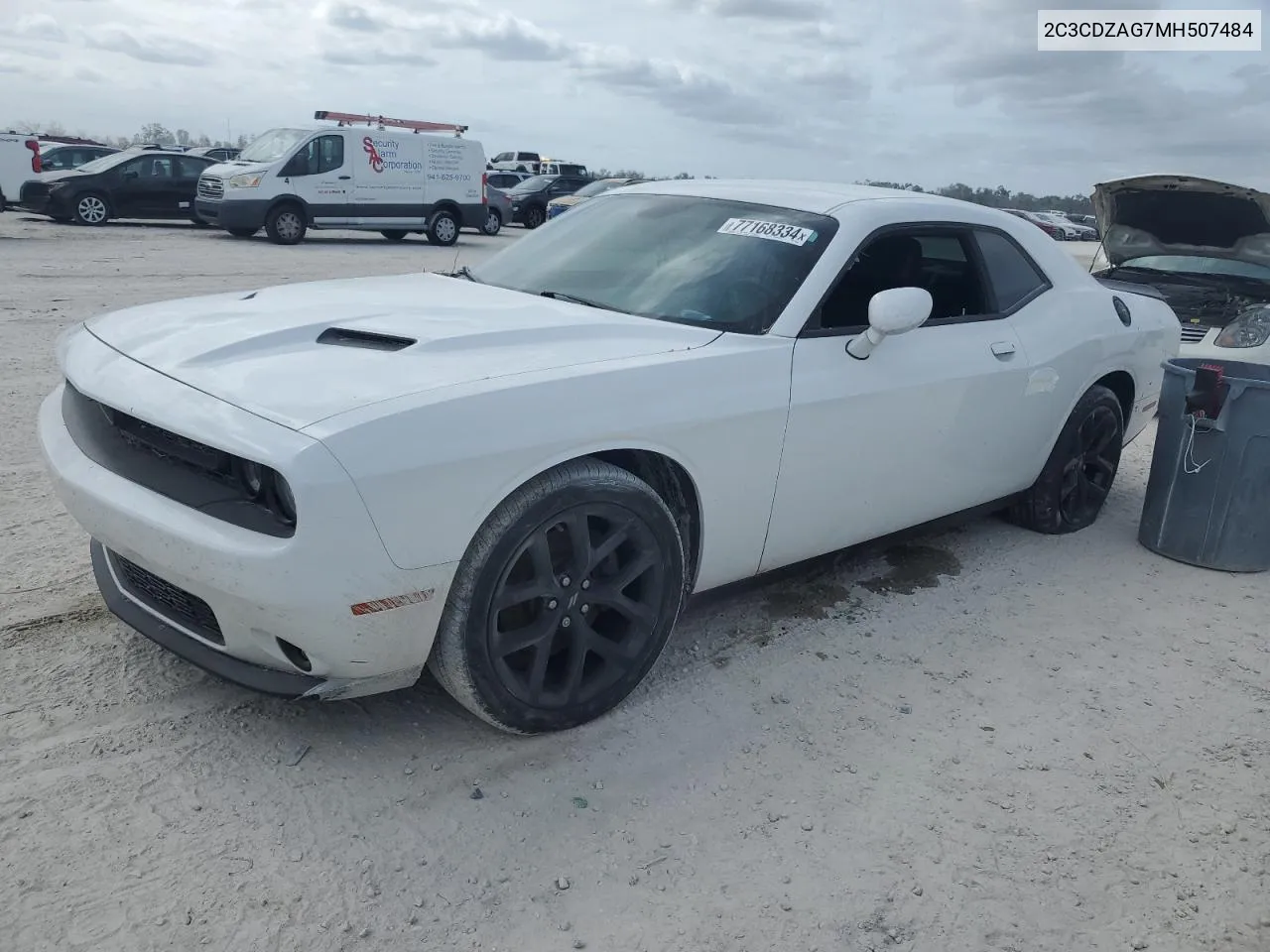 2021 Dodge Challenger Sxt VIN: 2C3CDZAG7MH507484 Lot: 77168334