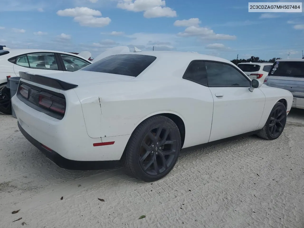 2021 Dodge Challenger Sxt VIN: 2C3CDZAG7MH507484 Lot: 77168334