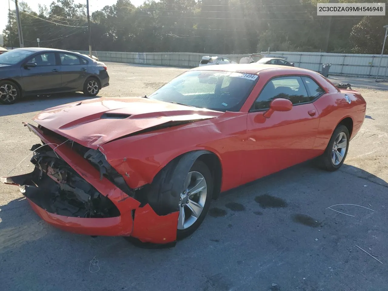 2021 Dodge Challenger Sxt VIN: 2C3CDZAG9MH546948 Lot: 77261494