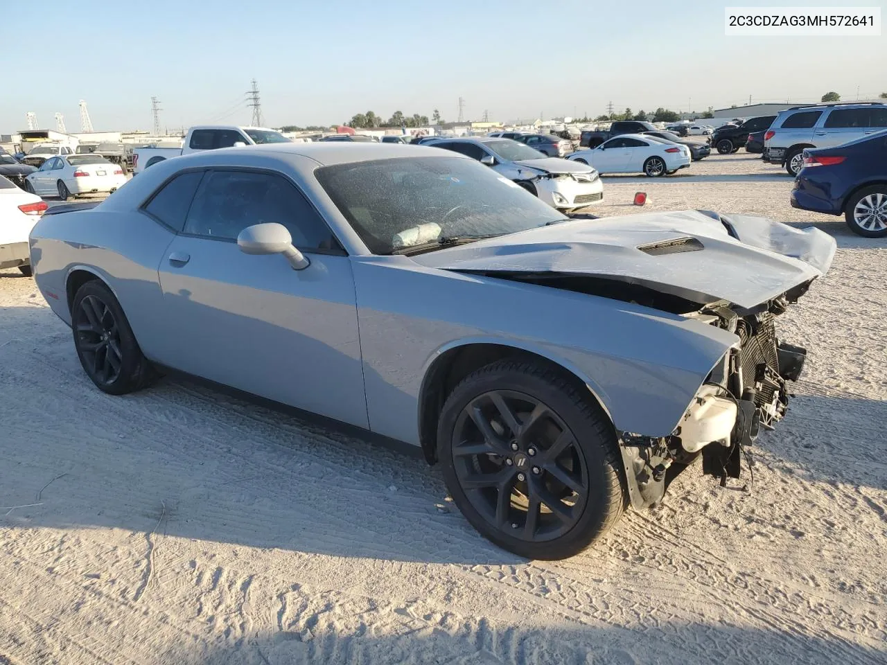 2021 Dodge Challenger Sxt VIN: 2C3CDZAG3MH572641 Lot: 77588654