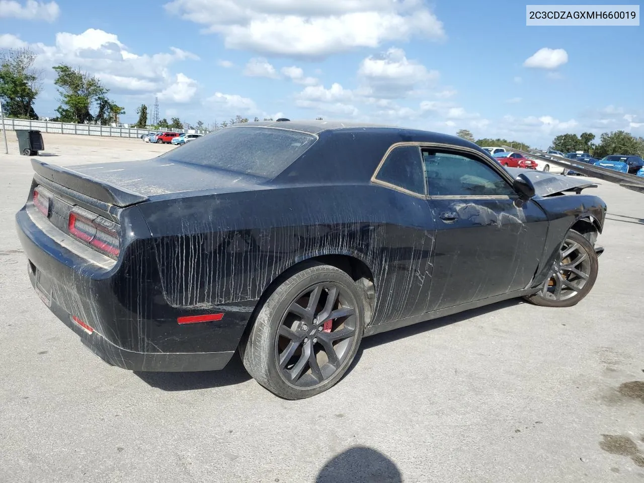 2021 Dodge Challenger Sxt VIN: 2C3CDZAGXMH660019 Lot: 77616794