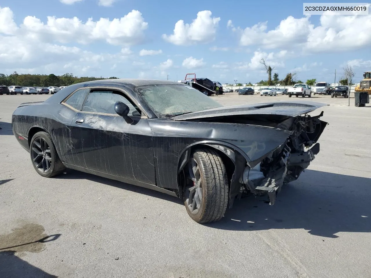 2021 Dodge Challenger Sxt VIN: 2C3CDZAGXMH660019 Lot: 77616794