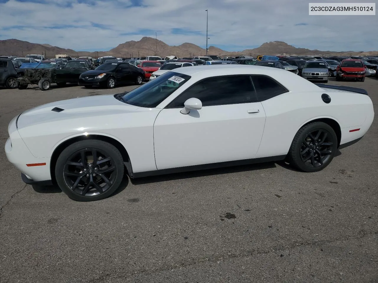 2021 Dodge Challenger Sxt VIN: 2C3CDZAG3MH510124 Lot: 77992824