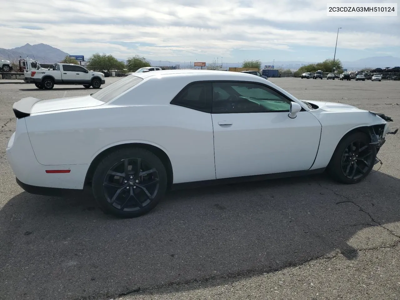 2021 Dodge Challenger Sxt VIN: 2C3CDZAG3MH510124 Lot: 77992824